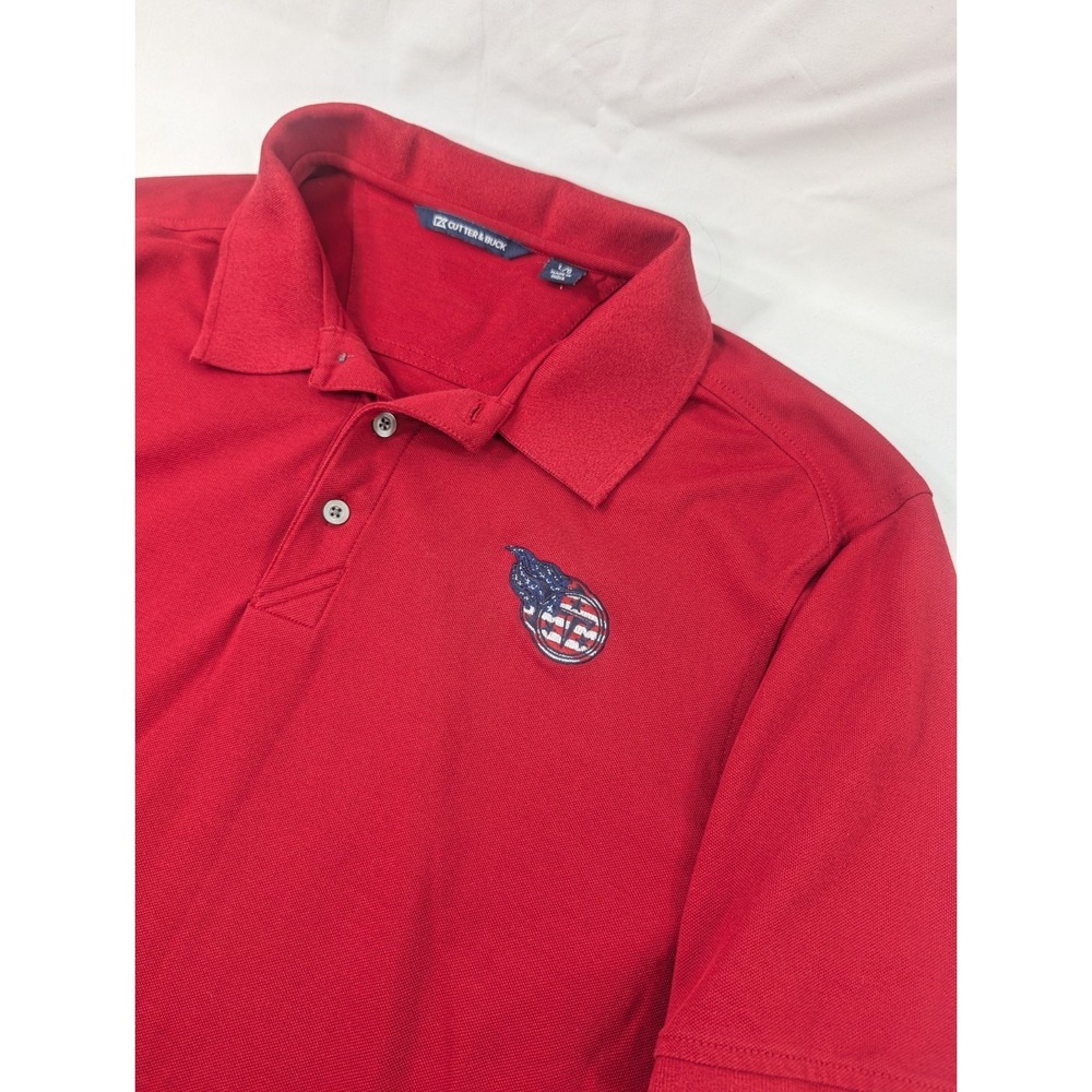 Tennessee Titans‎ Shirt Mens Large Polo Heavy Knit Cotton Red Cutter Buck